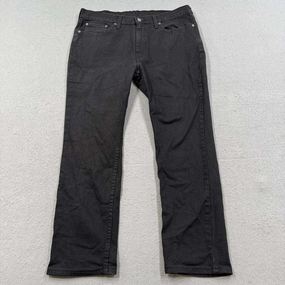 Levi's 514 Jeans Mens 36x30 Black Straight Leg Relaxed Fit High Rise Black Label